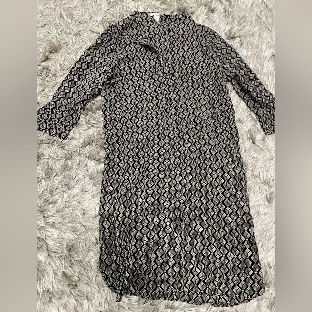 H&M Sheath Pull Over Dress Black White EU 38 US Size 8